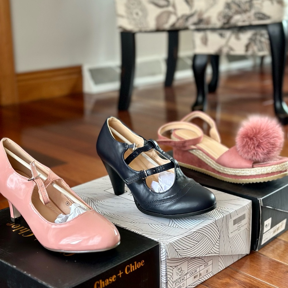 3 Pairs of Vintage-Inspired Shoes size 8 BRAND NEW
